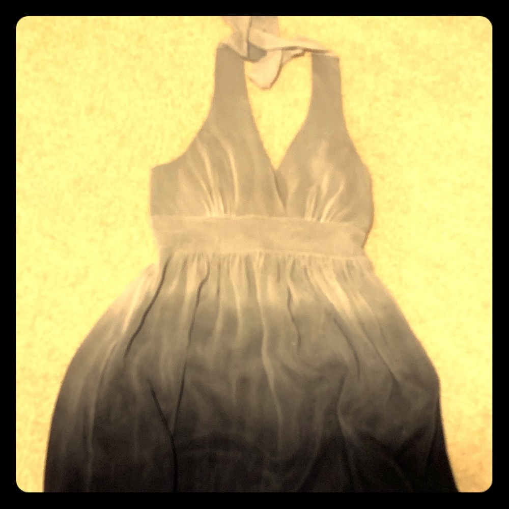 Black & Gray halter party dress